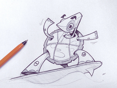 Summertime ink pencil sketchbook summertime turtle ‎pen‬ ‪character‬ ‪fun‬ ‪sketch‬ ‪summer‬ ‪‎drawing‬ ‪‎surfer‬