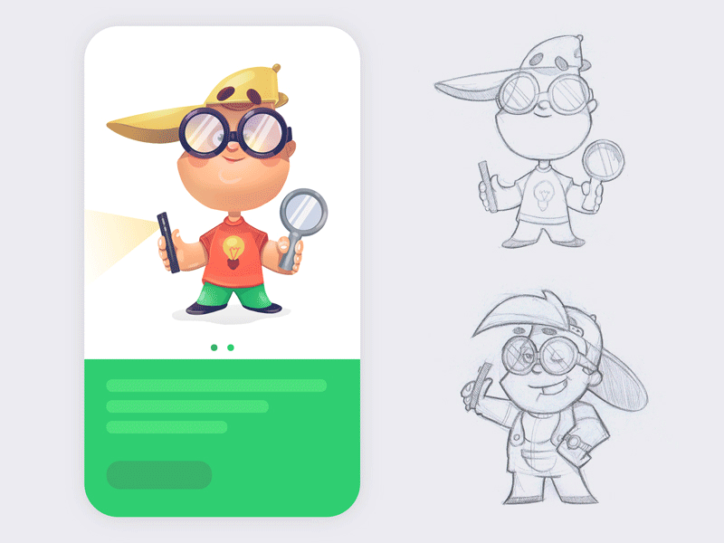 Characters app boy character illustration mobile refrigerator scan screen splashscreen