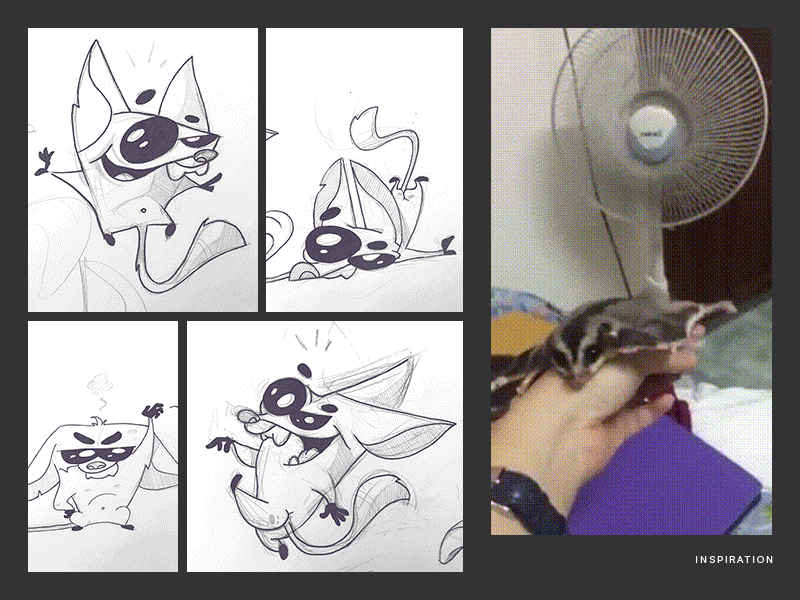 Mike character characterdesign drawing flight process sketch un