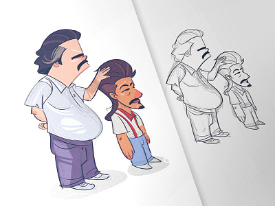 Narcos cartoon character characterdesign fun gangsta gangster mafia narcos pabloescobar