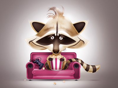 So, what will be next... cartoon character illustration photoshop raccoon