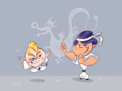 Karate Kids character characterdesign coloring dragon drawing fight fun illustration kungfu sketch spovv