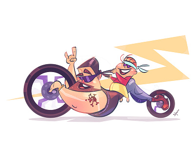 Bikers bikers cdchallenge character characterdesign coloring drawing fun illustration sketch spovv