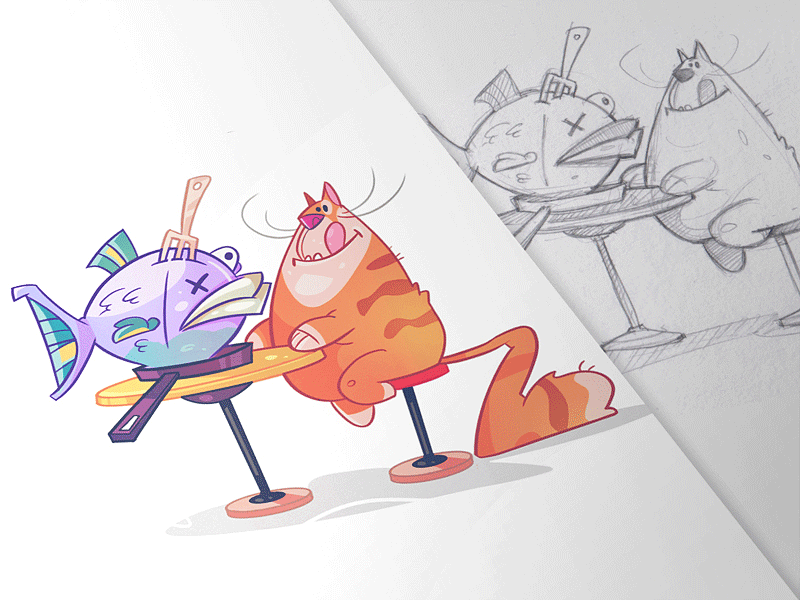 Friday after work... cat character characterdesign coloring drawing friday fun illustration sketch spovv work