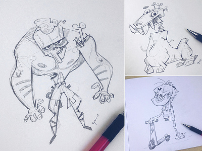 Zombies character characterdesign drawing fun ink pencil sketch sketchbook spovv zombie