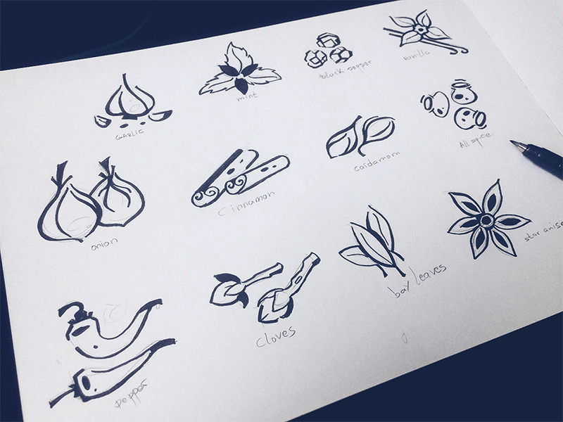 Spice Icons drawing free fun handmade icons illustration sketch spice spicemap spicestation spovv