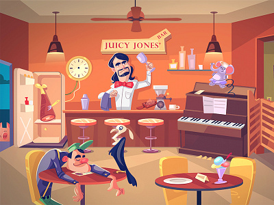 Juicy Jones adventure adventure game bar cartoon character characterdesign game game app illustration puzzle puzzle game