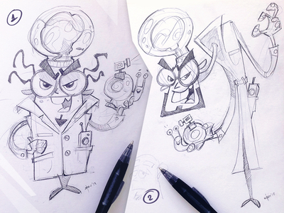 Mad Scientist adventure cartoon character characterdesign fun game illustration pen pencil process puzzle scientist sketch sketchbook spovv