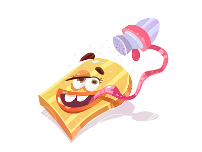 Toast Day bread cartoon character characterdesign fun illustration salt spice spovv toast