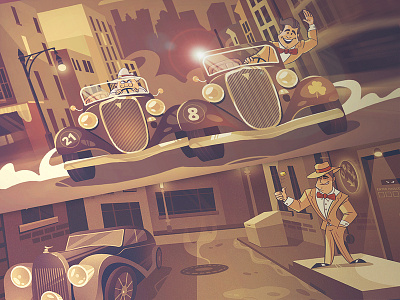 The Race! behance car cartoon casino character characterdesign comics competition fun illustration process race spovv