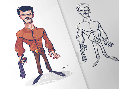 El Chapo cartoon character characterdesign drawing elchapo elchapotv gangster illustration mafia mexico netflix process series sketch spovv