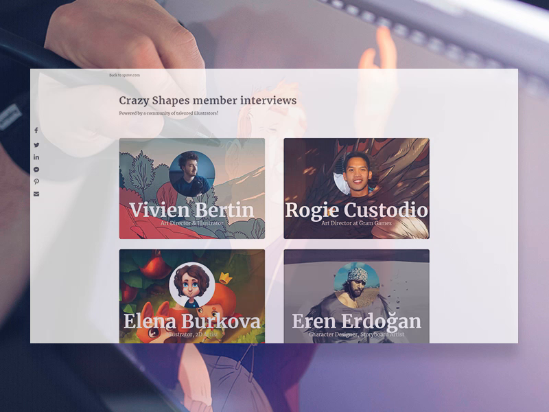 Crazy Shapes is here! cartoon character characterdesign crazy crazy shapes illustration illustrators interviews members page page builder process shape spovv team web