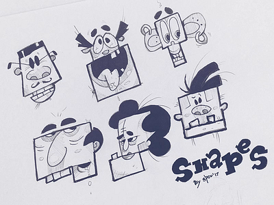 Make it simple cartoon character characterdesign crazy drawing fun illustration pen pencil process shapes sketch sketchbook spovv