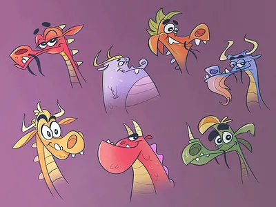 Dragoman cartoon character characterdesign coloring dragon dragons drawing fun illustration process sketch spovv