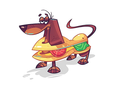 Make it Simple cartoon character characterdesign coloring dog drawing fun hotdog illustration sketch spovv tutorial