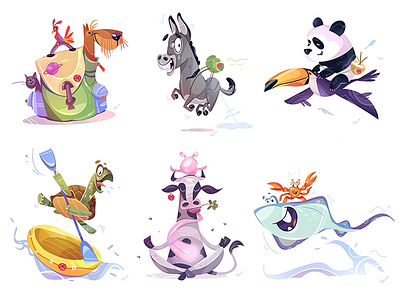 Time To Travel adventure animal animals cartoon character characterdesign coloring drawing friends fun illustration process spovv travel trip