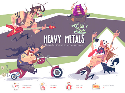 Shopy cartoon character characterdesign coloring crazy fun heavy heavy metal heavymetal illustration music shop spovv store