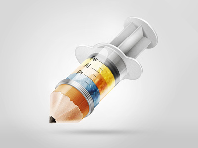 Аrt doping adobe art doping illustration pencil photoshop syringe