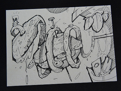 Burger Ad burger characterdesign drawing fun illustration ink process sketch sketchbook spovv