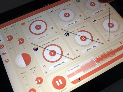 Music iPad App app music player ui