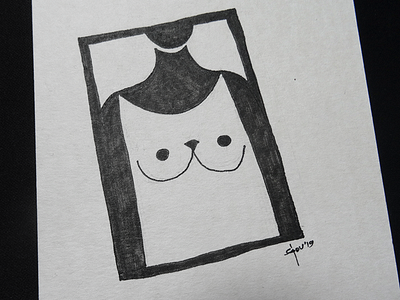 Cat cat character characterdesign drawing fun illustration ink negativespace siluet sketch spovv women