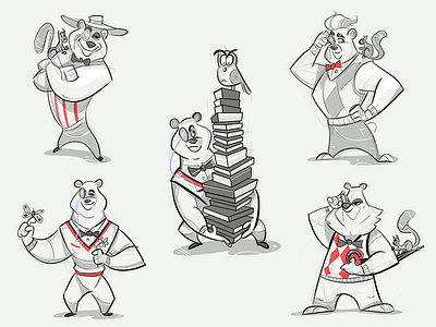 You're Smarter! bear cartoon character characterdesign coloring drawing friends fun grizzlies grizzly grizzly bear guiz illustration process sketch spovv