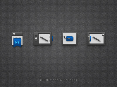 Illustrator Skills Icons / CS5 style adobe icon icons illustrator mouse paper photoshop skills tablet