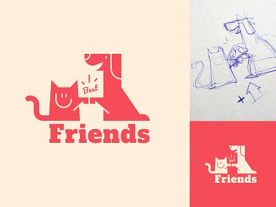 Best Friends animal best friends cat character characterdesign dogo drawing friends fun illustration pet process sketch spovv