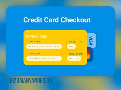 UI/UX DESIGN, credit card checkout