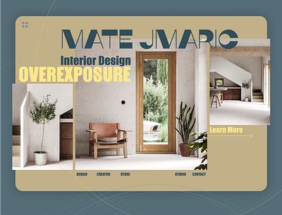 Web-design for interior design Studio dailyui dailyuichallenge design figma figmadesign landing landing page minimal typography ui ux web