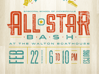 All Star all event flyer party poster school sports star type