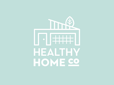 Contemporary House Logo contemporary home house leaf modern natural organic retro