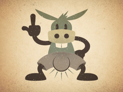 Company Mascot bulge donkey illustration