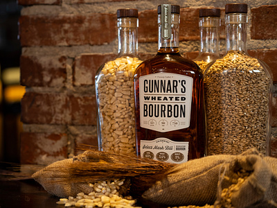 Gunnar's Bourbon Package Design beverage bottle bourbon branding design distillery identity label logo packaging type typography