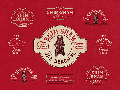 The Shim Sham Room bar branding design identity illustration logo restaurant type typography