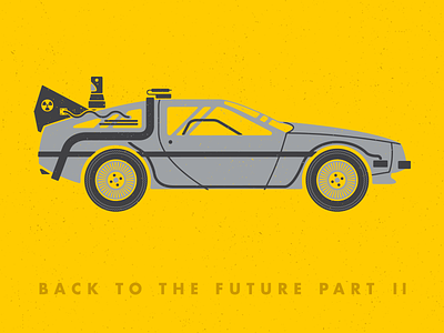 Back To The Future Part 2 car delorean future illustration movie