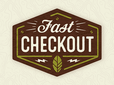 Fast Checkout Retail Sign