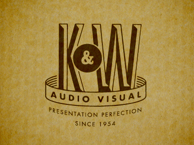 Audio Visual logo retro typography