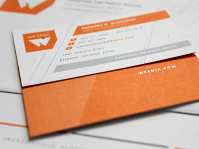 Furniture Stationery business card contemporary design envelope letterhead modern orange