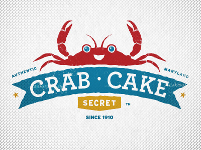 Seafood Logo crab design food illustration logo maryland type