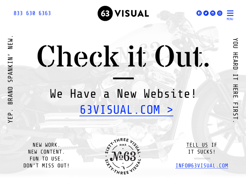 63 Visual Website Launch agency badge brand branding design identity logo studio type typography ui website