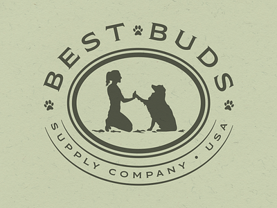 Dog Logo badge branding design identity illustration logo type typography