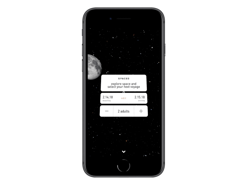 SPACED VR app prototype prototype animation design screen interface experience user framer spaced