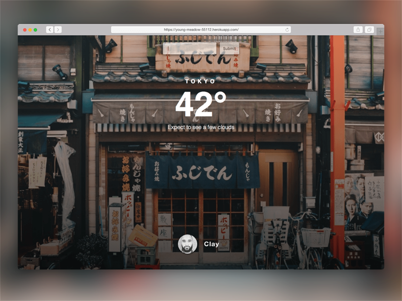 Dribbble weather app