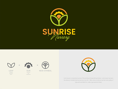 Sunrise Nursery brand identity deisgn graphic design logo minimal logo sun logo sunrise logo sunrise nursery