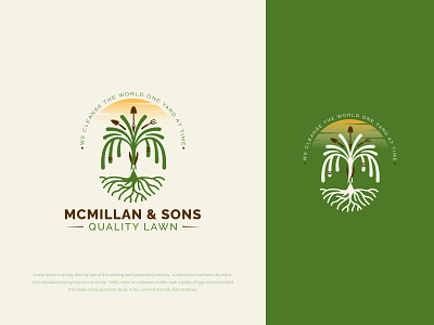 Mcmillan & Sons Quality Lawn abstract logo brand identity graphic design lawn logo logo logo design minimal logo