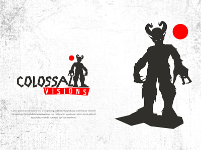 Colossal Visions abstract logo brand identity character logo colossal logo colossal visions creative logo graphic design logo design minimal logo