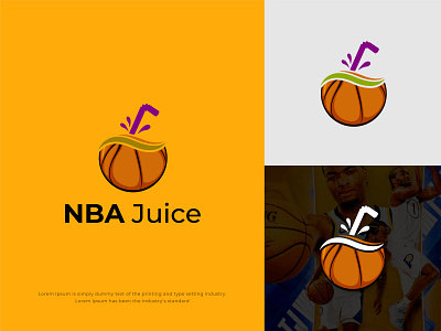 NBA Juice abstract logo brand identity creative logo graphic design illustration logo logo design minimal logo nba juice logo sports logo