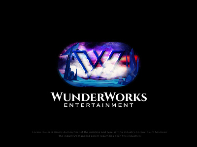 Wunder Work Entertainment abstract logo brand identity creative logo design detail logo graphic design logo logo design minimal logo w initial logo w logo