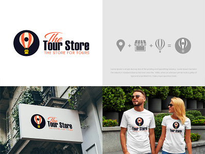 The Tour Store abstract logo brand identity creative logo design graphic design illustration logo logo design minimal logo tour